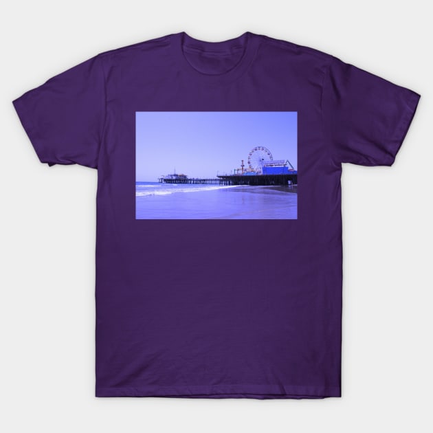 Purple Haze Santa Monica Pier T-Shirt by Christine aka stine1